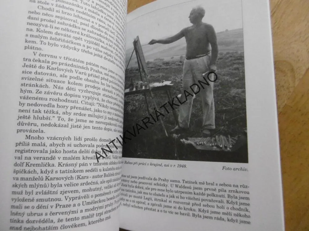 VÁCLAV RABAS, MALÍŘ OČIMA SVÉ ŽENY, DĚTÍ A HOSPODYNĚ, **an