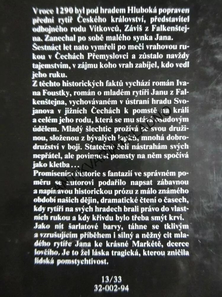 BALADA O POSLEDNÍM FALKENŠTEJNOVI, IVAN FOUSTKA, **an