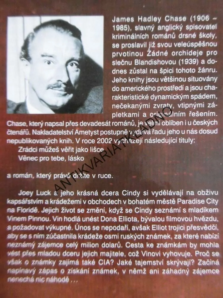 BEZ PENĚZ JSI NEBOŽTÍK, JAMES HADLEY CHASE, **an