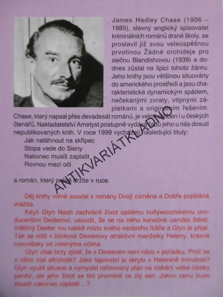 VŠECHNO MÁ SVOJI CENOVKU, JAMES HADLEY CHASE, **an