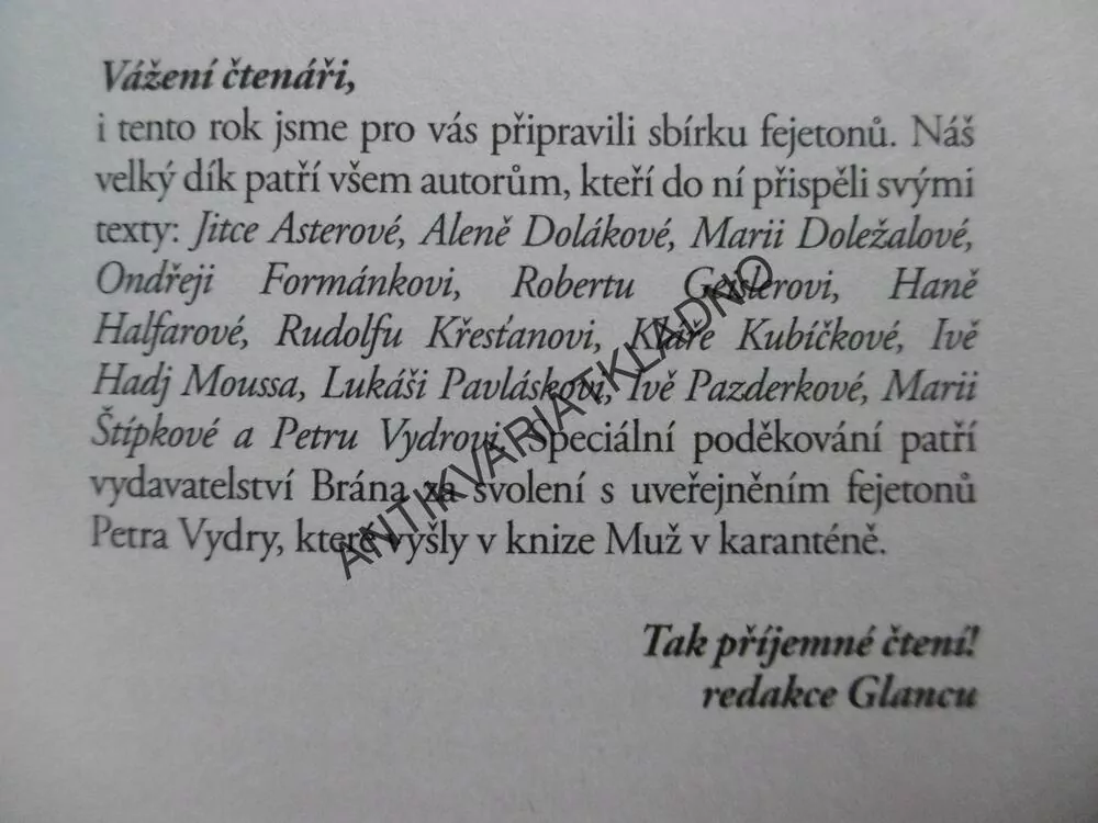 FEJETONY DO KABELKY, PETRA NESVAČILOVÁ, ALENA DOLÁKOVÁ, LUKÁŠ PAVLÁSEK, JITKA ASTEROVÁ, PETR VYDRA A DALŠÍ, **an