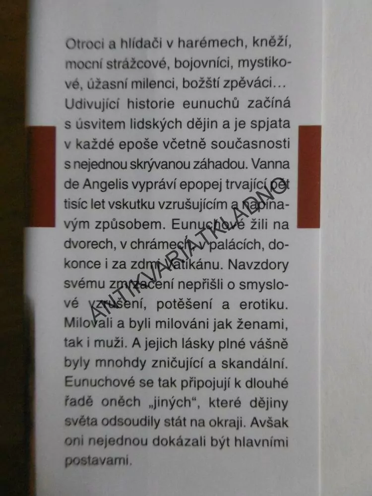 EUNUCHOVÉ, VANNA DE ANGELIS, **an