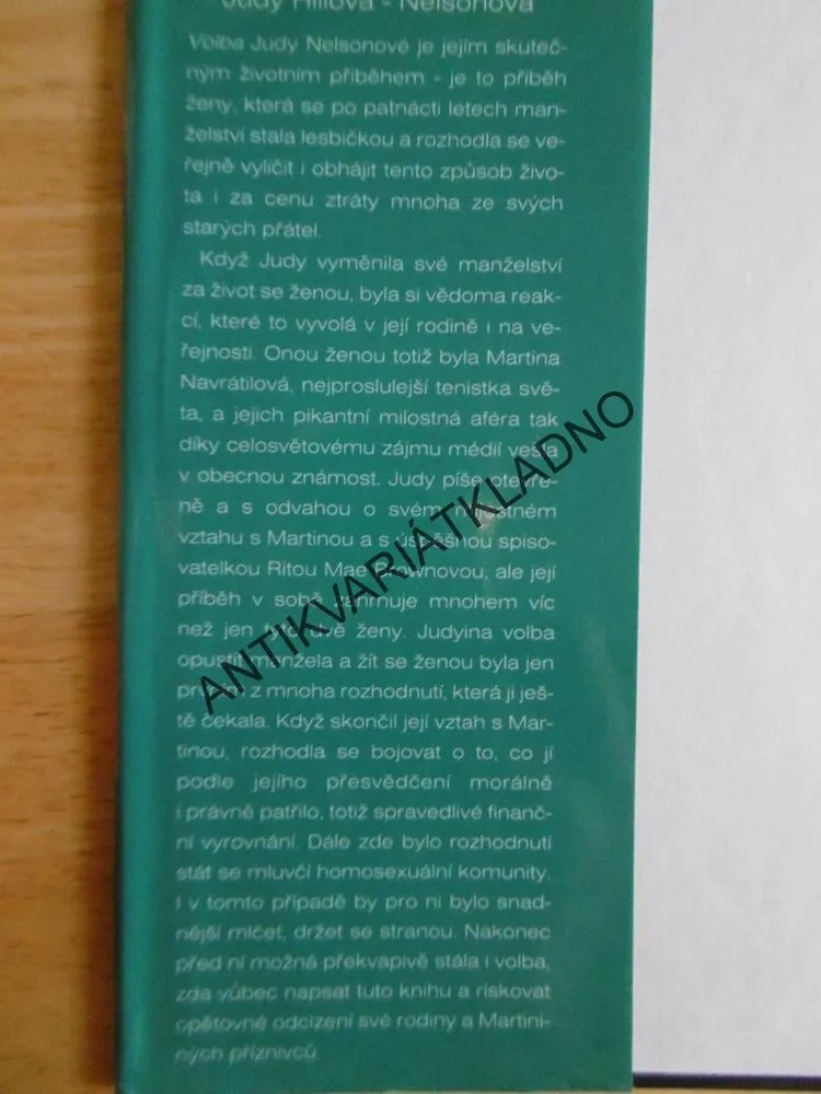 VOLBA, JUDY HILLOVÁ-NELSONOVÁ, **an