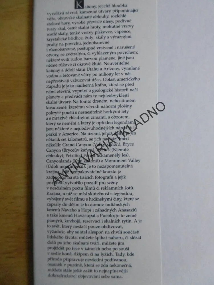 ZEMĚ KAŇONŮ, AMERIKA, KAMENNÉ DIVY AMERICKÉHO ZÁPADU, **an