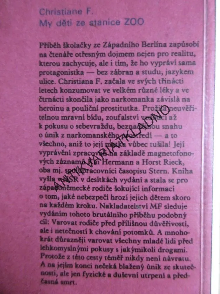 MY DĚTI ZE STANICE ZOO, CHRISTIANE F., **an
