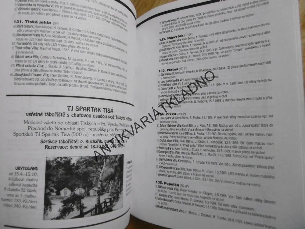 LABSKÉ PÍSKOVCE, TISÁ,RÁJEC,SNĚŽNÍK, HOROLEZECTVÍ, **an