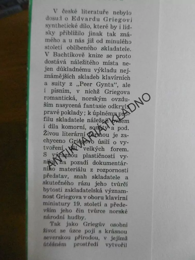 EDVARD GRIEG, JOSEF BACHTÍK, **an