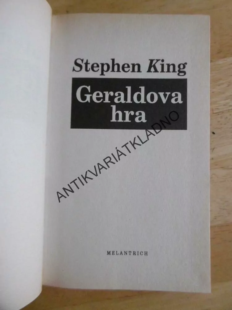 GERALDOVA HRA, STEPHEN KING, **an