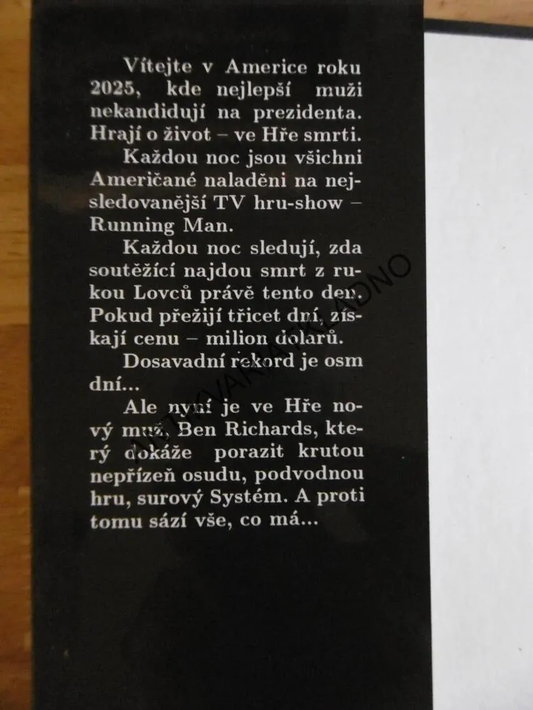 RUNNING MAN, STEPHEN KING, **an