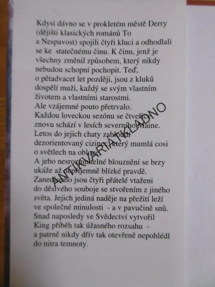 PAVUČINA SNŮ, STEPHEN KING, **an