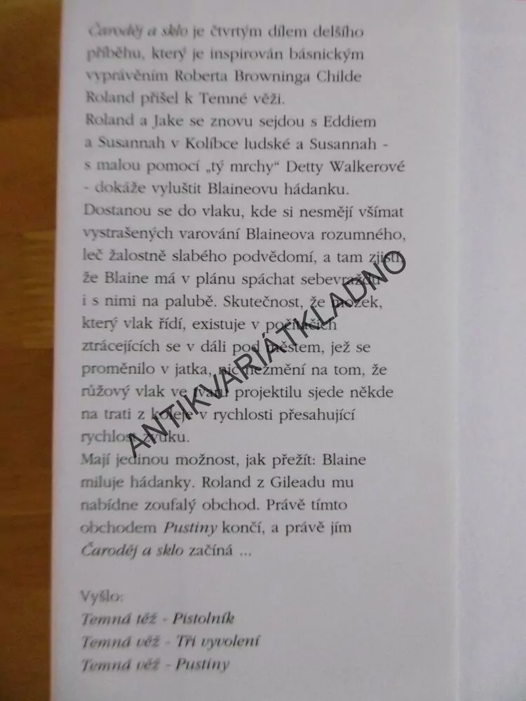 ČARODĚJ A SKLO, STEPHEN KING, **an