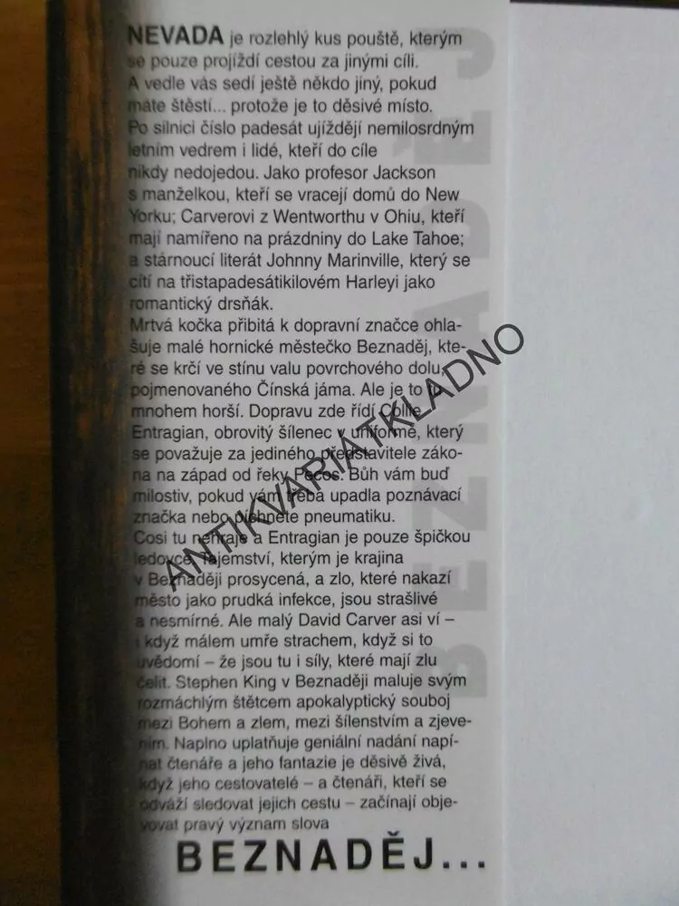 BEZNADĚJ, STEPHEN KING, **an
