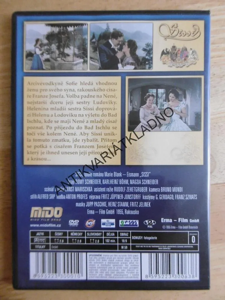 SISSI, ČÁST PRVNÍ, DVD FILM 