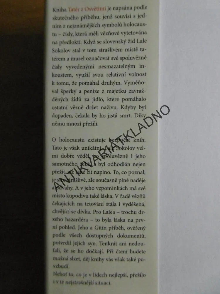 TATÉR Z OSVĚTIMI, HEATHER MORRISOVÁ,*an