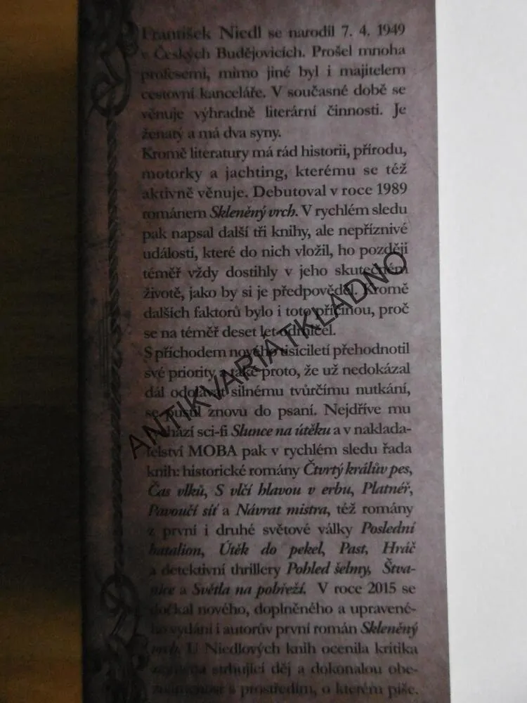 KRAJINA NOČNÍCH JEZDCŮ, FRANTIŠEK NIEDL, **an
