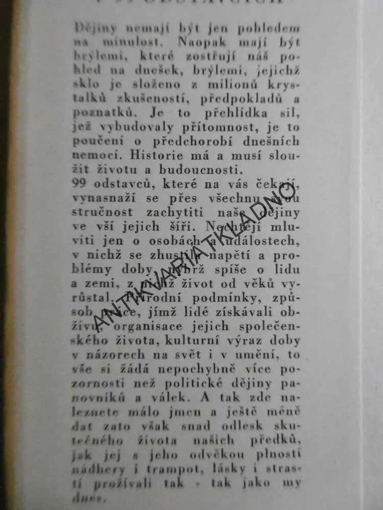 DĚJINY ČESKOSLOVENSKÉ V 99 ODSTAVCÍCH, MILOŠ V. KRATOCHVÍL