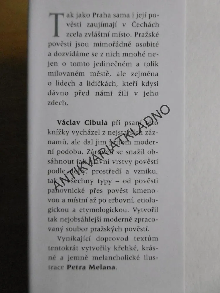 PRAŽSKÉ POVĚSTI, VÁCLAV CIBULA, PETR MELAN, **an