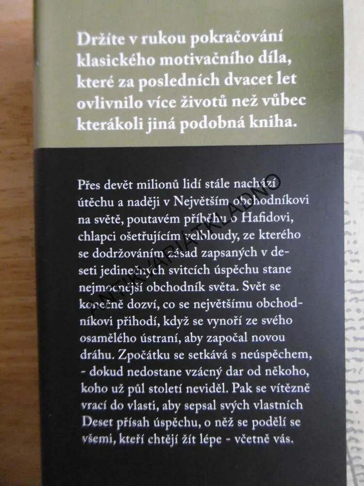 NEJVĚTŠÍ OBCHODNÍK NA SVĚTĚ, JAK TO DOPADLO, OG MANDINO, **an