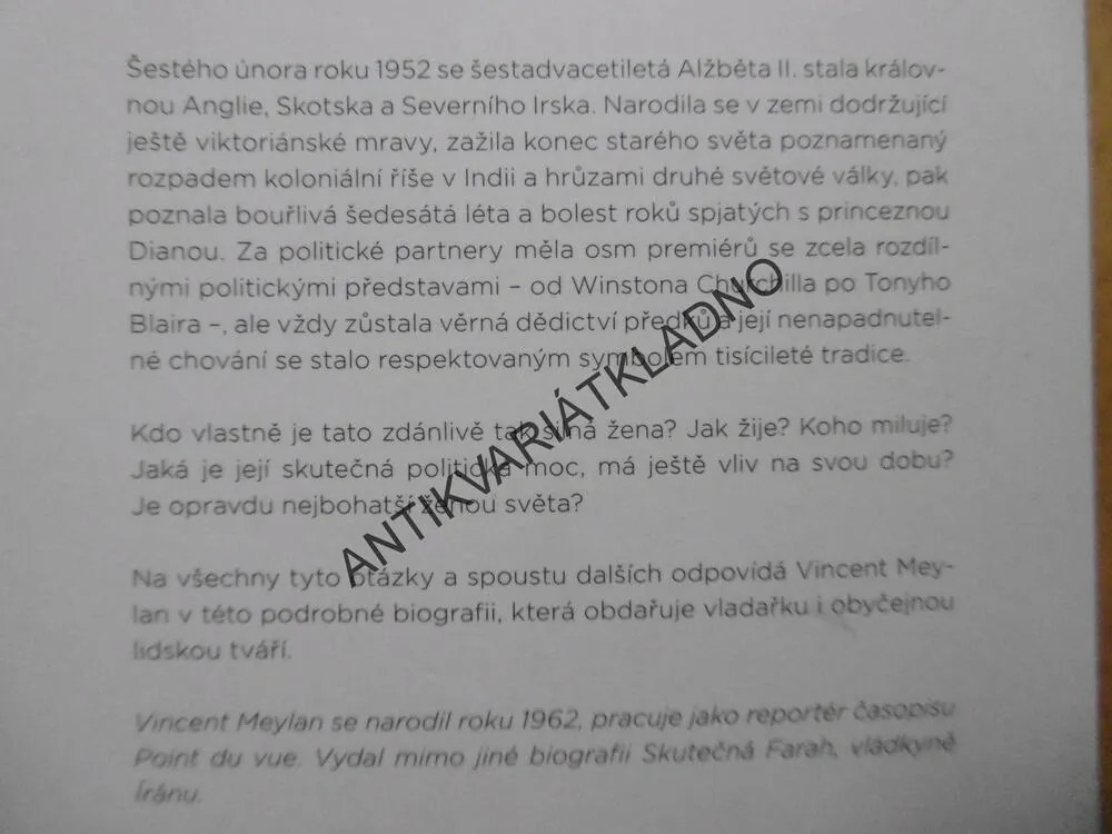SKUTEČNÝ ŽIVOT ALŽBĚTY II., VINCENT MEYLAN, **an