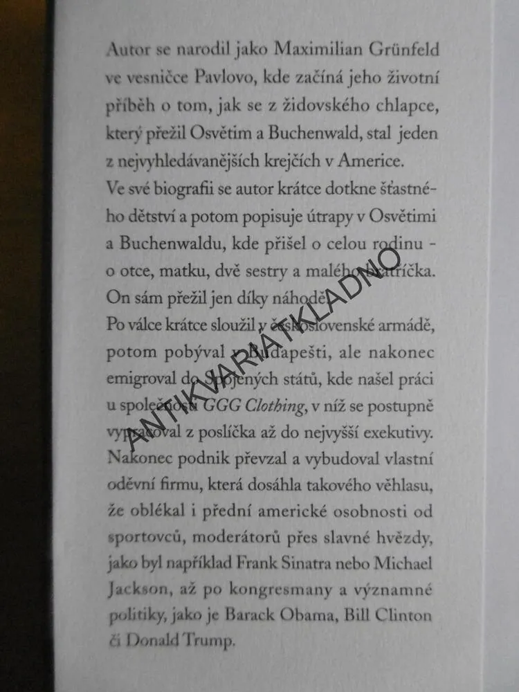 KREJČÍ Z OSVĚTIMI, MARTIN GREENFIELD, **an