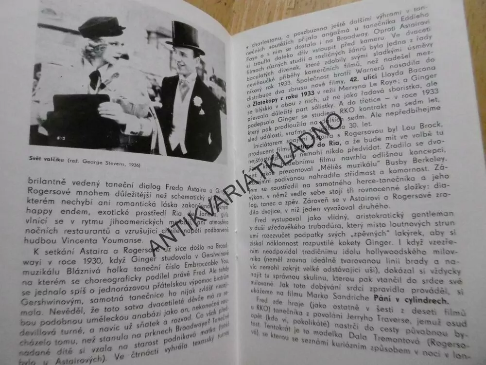 FRED ASTAIRE, ČS FILMOVÝ ÚSTAV