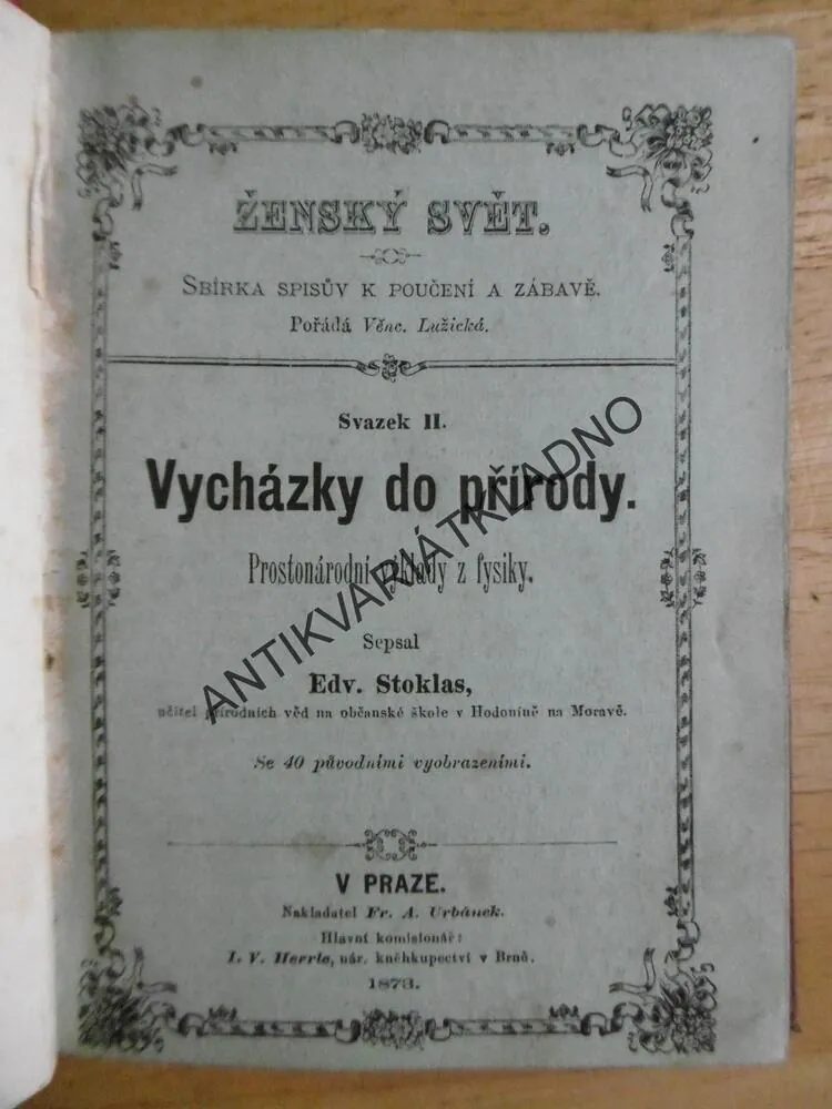 VYCHÁZKY DO PŘÍRODY, EDV. STOKLAS