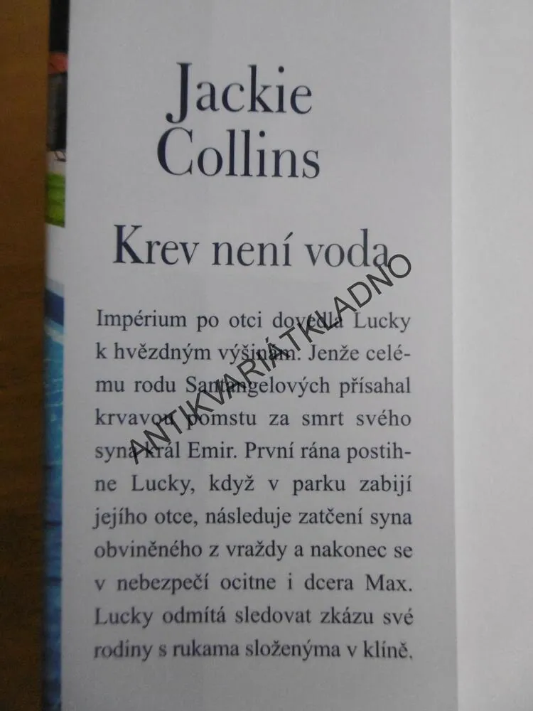 KREV NENÍ VODA, JACKIE COLLINS, **an