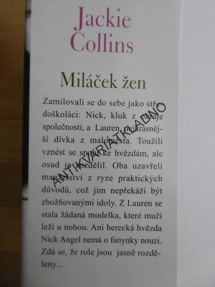 MILÁČEK ŽEN, JACKIE COLLINS, **an