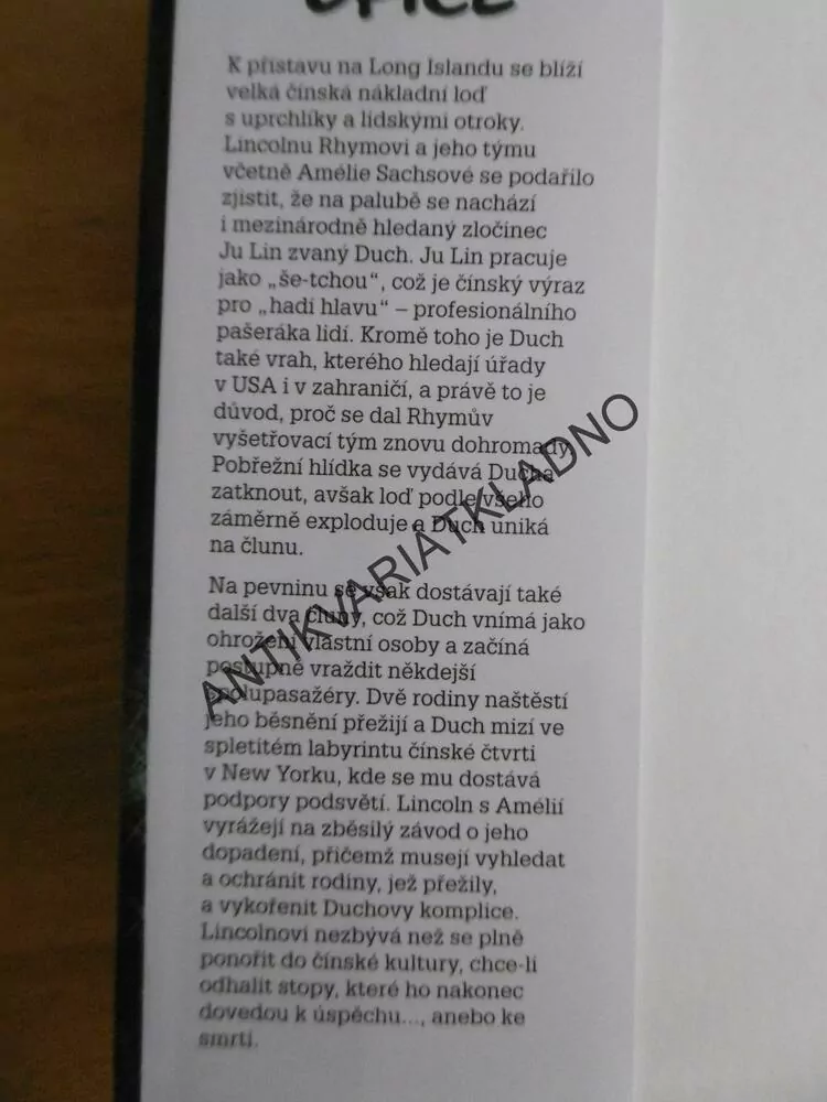 KAMENNÁ OPICE, JEFFERY DEAVER, **an