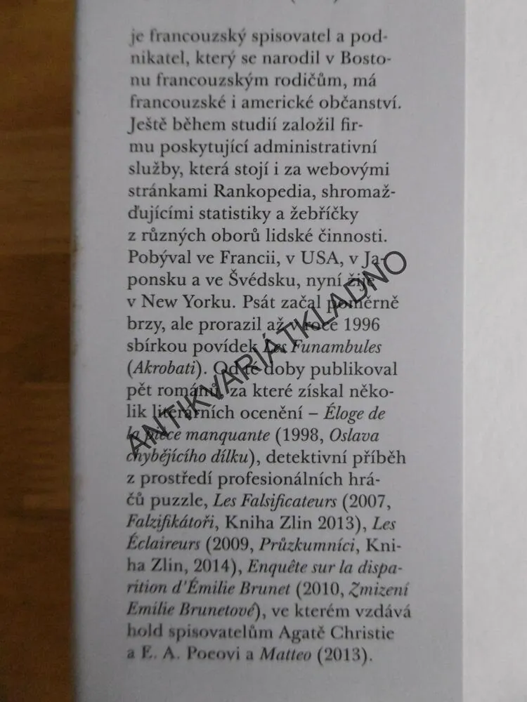 PRŮZKUMNÍCI, ANTOINE BELLO, **an