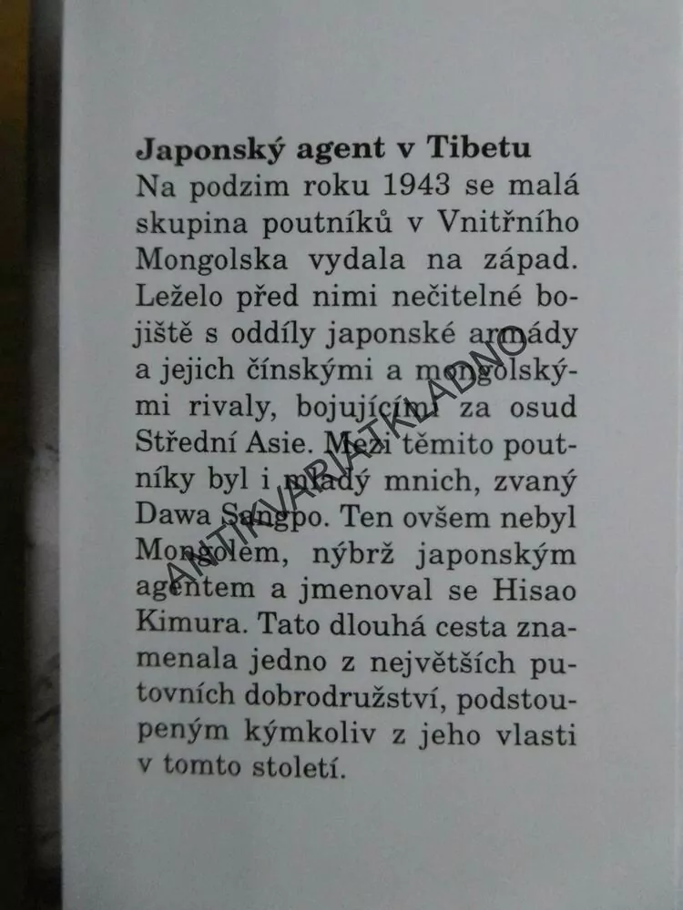 JAPONSKÝ AGENT V TIBETU, HISAO KIMURA, **an