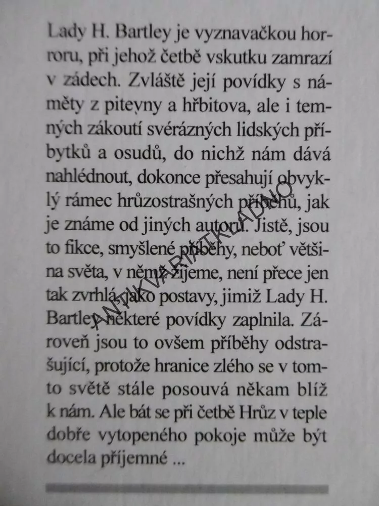 HRŮZY, LADY H. BARTLEY, **an