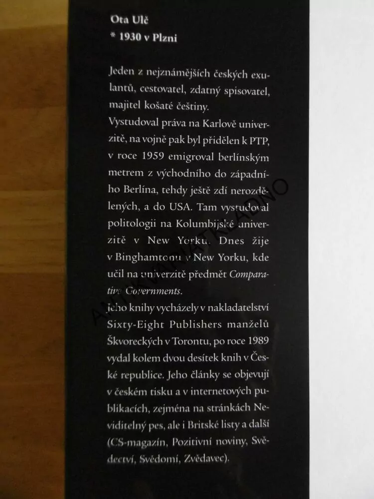 BĚŽENEC V OČISTCI, OTA ULČ, **an