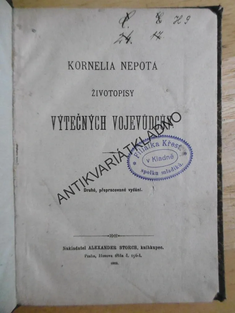 ŽIVOTOPISY VÝTEČNÝCH VOJEVŮDCŮ, 1889, KORNELIA NEPOTA,