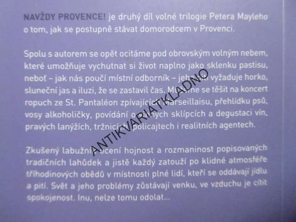 NAVŽDY PROVENCE!, PETER MAYLE, **an