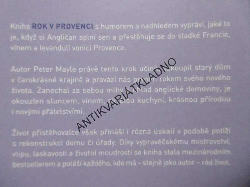 ROK V PROVENCI, PETER MAYLE, **an