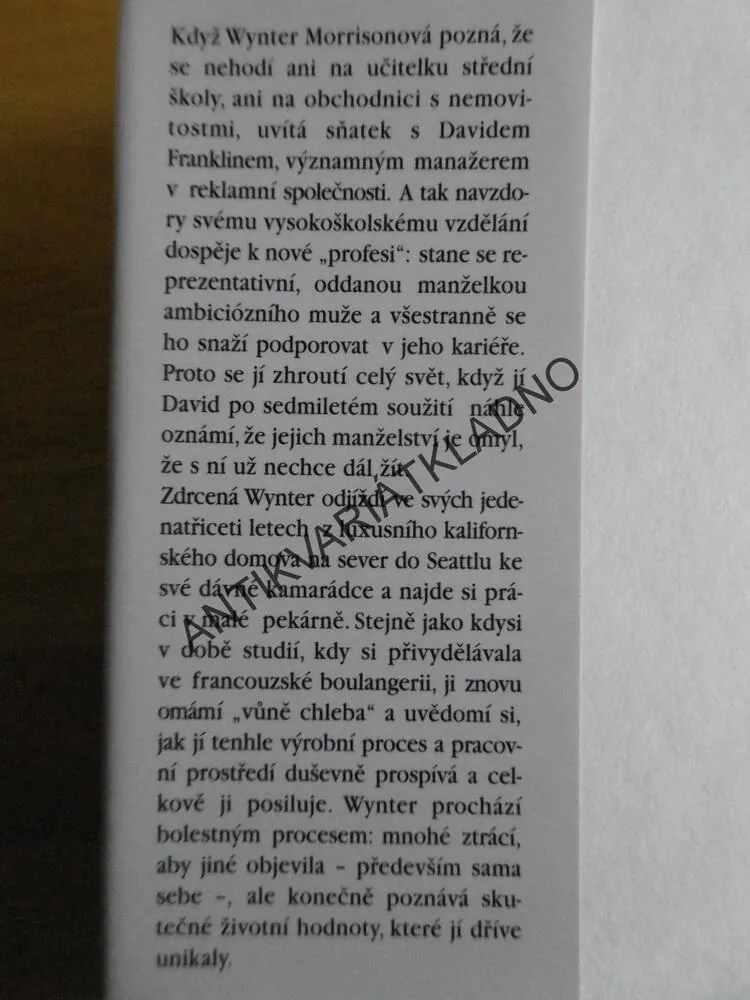 VŮNĚ CHLEBA, JUDITH RYAN HENDRICKSOVÁ, **an