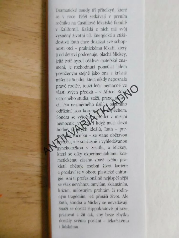 HIPPOKRATOVA PŘÍSAHA, BARBARA WOODOVÁ, **an