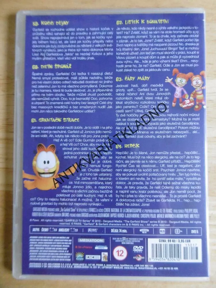 GARFIELD SHOW, ČÁRY MÁRY, DVD FILM