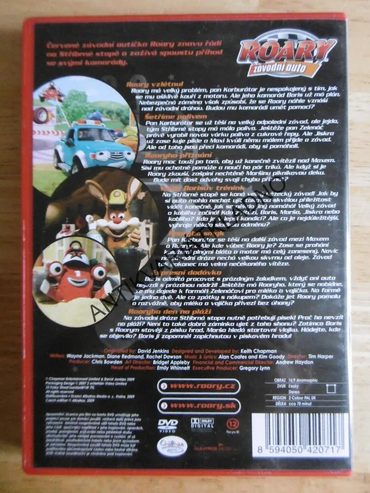 ROARY: ZÁVODNÍ AUTO, ROARY VZLÉTNUL, DVD FILM