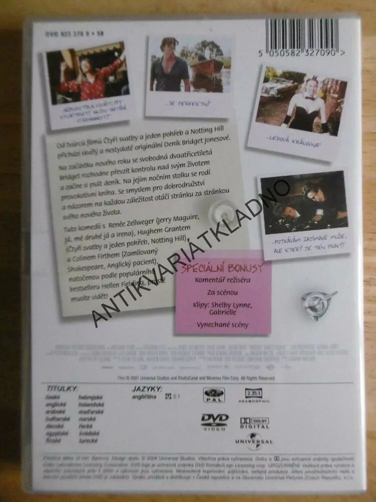 DENÍK BRIDGET JONESOVÉ, DVD FILM 