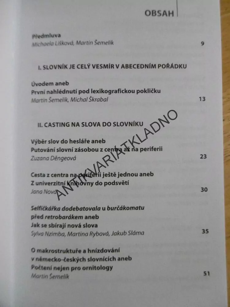 JAK SE PÍŠÍ SLOVNÍKY ANEB LEXIKOGRAFIE PRO KAŽDÉHO, MICHAELA LIŠKOVÁ, MARTIN ŠEMELÍK, **an
