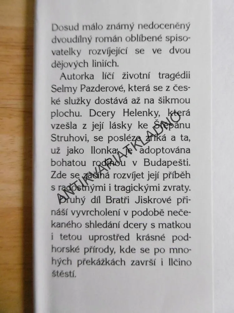 POD TÍHOU ŽIVOTA, VLASTA JAVOŘICKÁ, **an