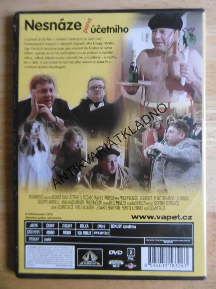 NESNÁZE PANA ÚČETNÍHO, PAOLO VILLAGGIO, DVD FILM