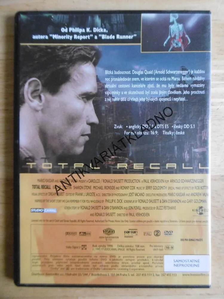 TOTAL RECALL, SCHWARZENEGGER, DVD FILM