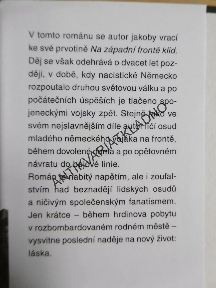 ČAS ŽÍT, ČAS UMÍRAT, ERICH MARIA REMARQUE, **an
