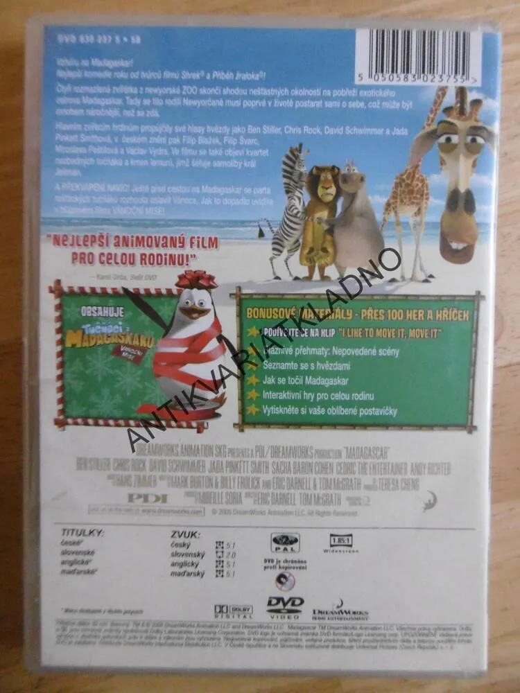 MADAGASKAR, DVD FILM
