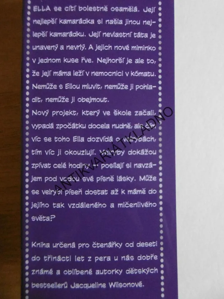 NEJDELŠÍ VELRYBÍ PÍSEŇ, JACQUELINE WILSONOVÁ, **an