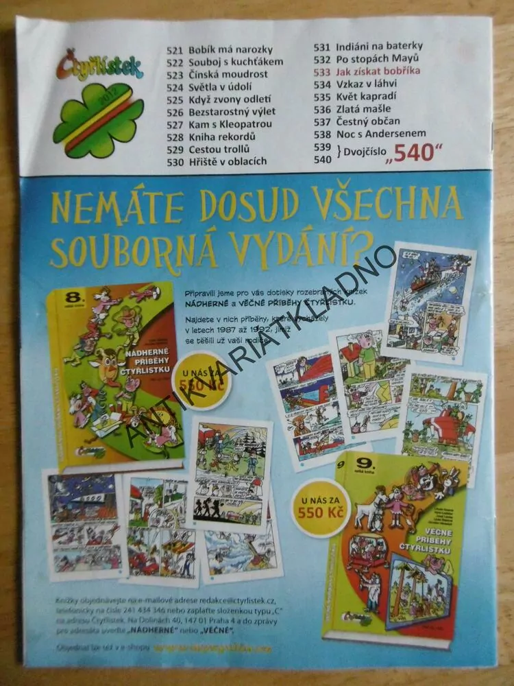 ČTYŘLÍSTEK 533 - JAK ZÍSKAT BOBŘÍKA