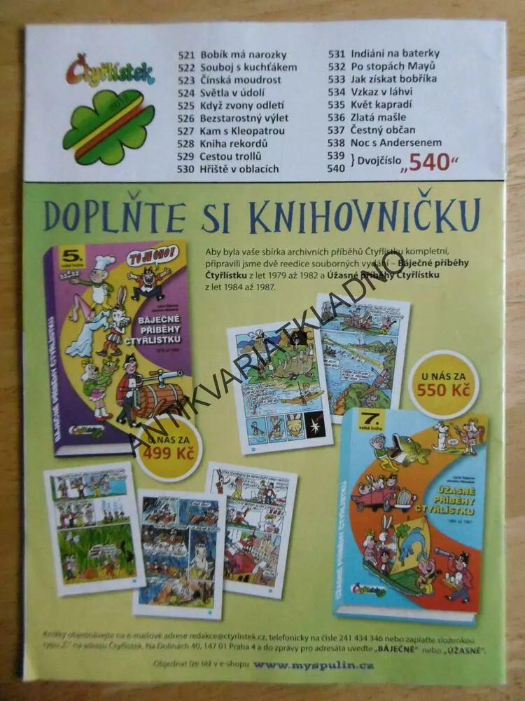 ČTYŘLÍSTEK 522 -  SOUBOJ S KUCHŤÁKEM